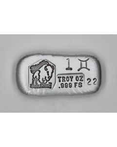 1 Troy Ounce Silver Bar - Gemini 2022