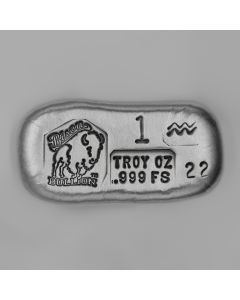 1 Troy Ounce Silver Bar - Aquarius 2022