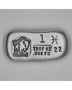 1 Troy Ounce Silver Bar - Pisces 2022