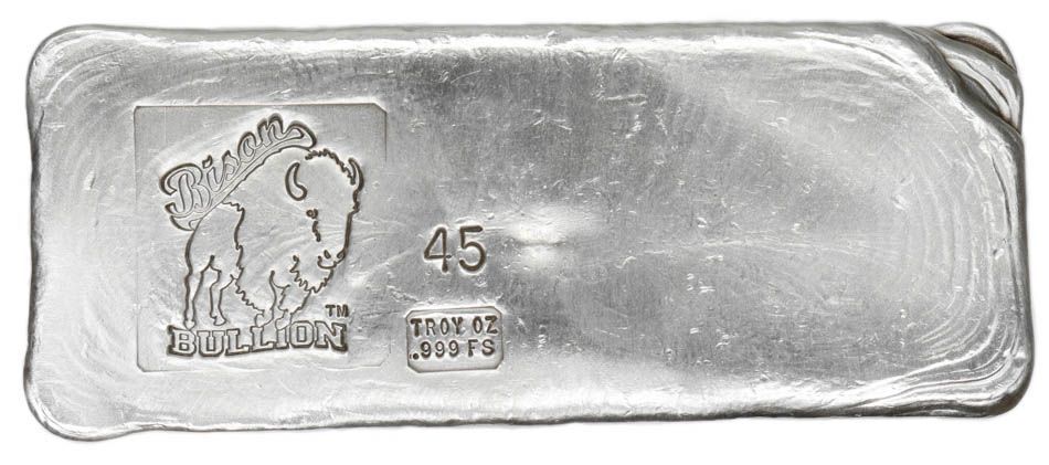 45 Troy Ounce Silver Bar