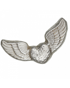 2 Troy Ounce Silver Winged Heart