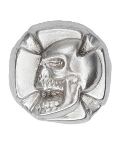 3 Troy Ounce Silver Iron Skull