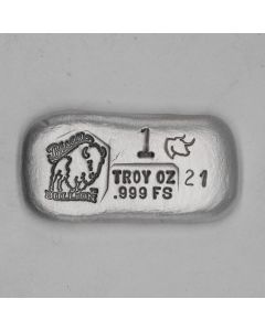 1 Troy Ounce Silver Bar - Ox 2021